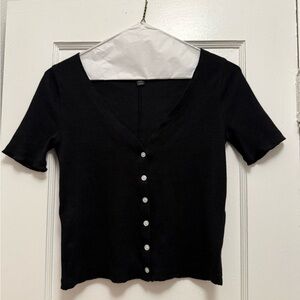 J. Crew Henly Black Button-Down Women's Shirt